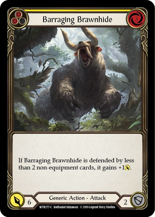 Barraging Brawnhide (Yellow) (177) [WTR] - Flesh and Blood TCG Single