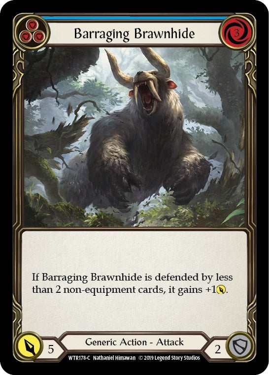 Barraging Brawnhide (Blue) (178) [WTR] - Flesh and Blood TCG Single