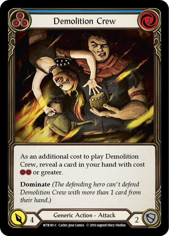 Demolition Crew (Blue) (181) [WTR] - Flesh and Blood TCG Single