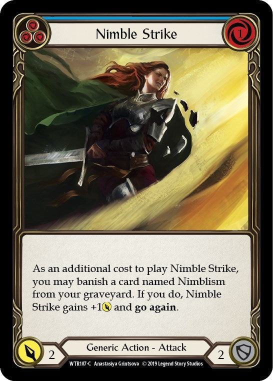 Nimble Strike (Blue) (187) [WTR] - Flesh and Blood TCG Single