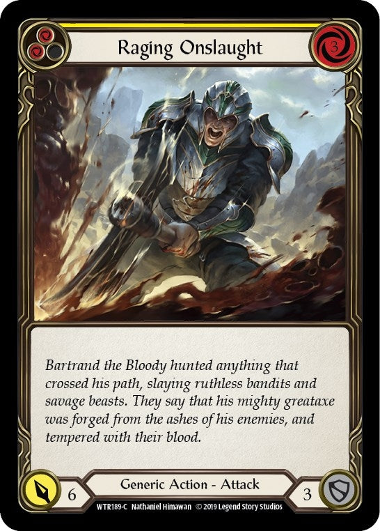 Raging Onslaught (Yellow) (189) [WTR] - Flesh and Blood TCG Single