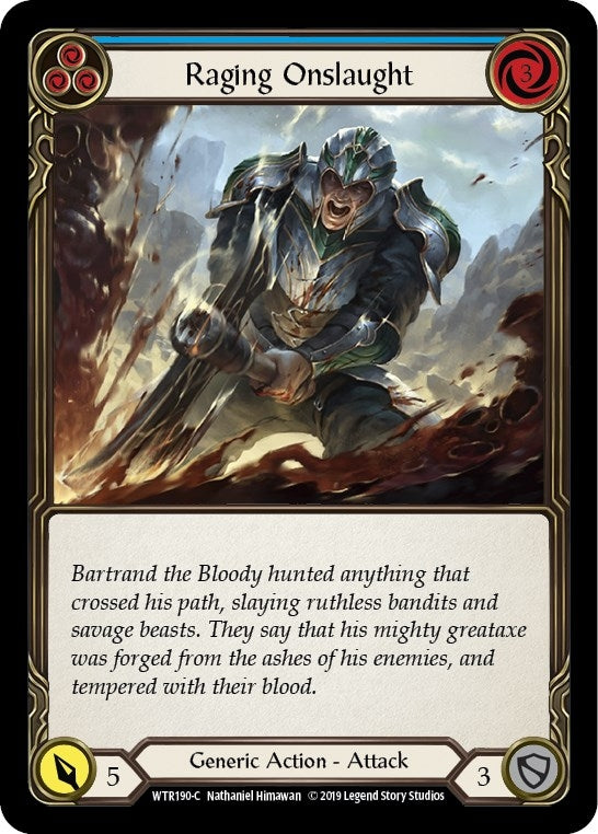 Raging Onslaught (Blue) (190) [WTR] - Flesh and Blood TCG Single