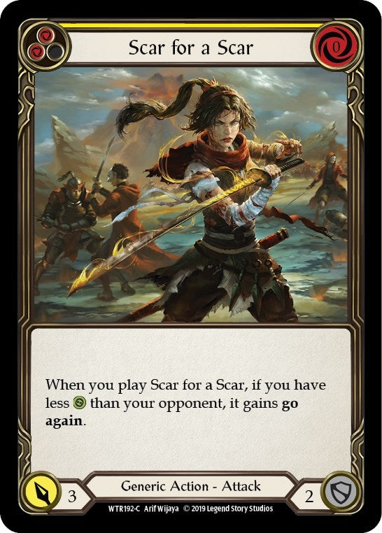 Scar for a Scar (Yellow) (192) [WTR] - Flesh and Blood TCG Single