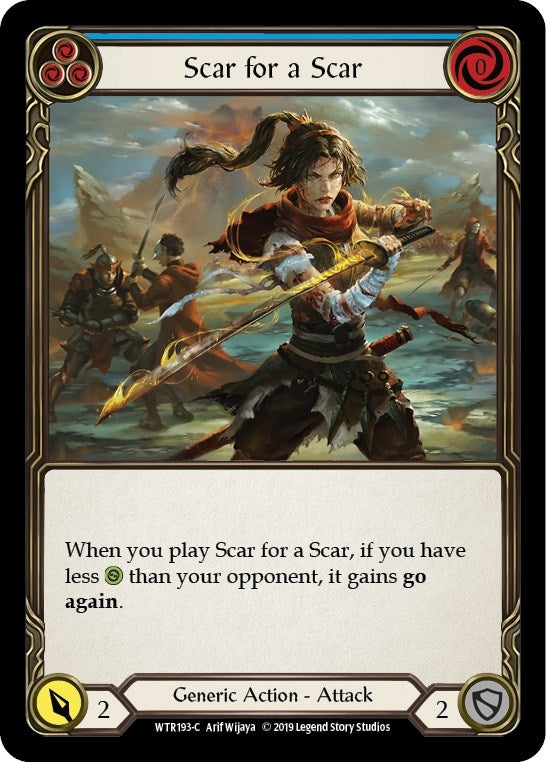 Scar for a Scar (Blue) (193) [WTR] - Flesh and Blood TCG Single