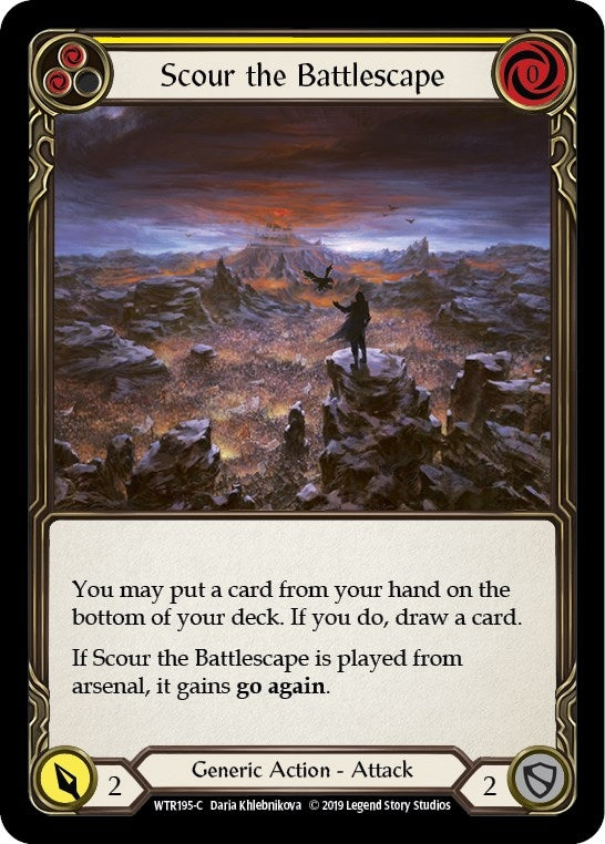 Scour the Battlescape (Yellow) (195) [WTR] - Flesh and Blood TCG Single