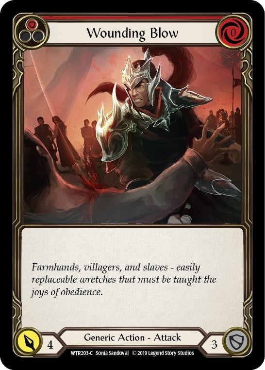Wounding Blow (Red) (203) [WTR] - Flesh and Blood TCG Single