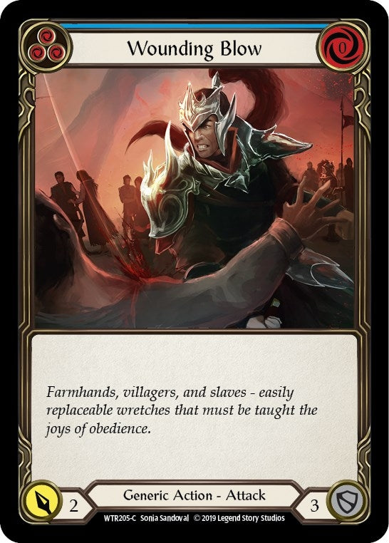 Wounding Blow (Blue) (205) [WTR] - Flesh and Blood TCG Single