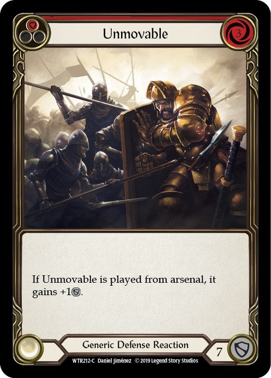 Unmovable (Red) (212) [WTR] - Flesh and Blood TCG Single