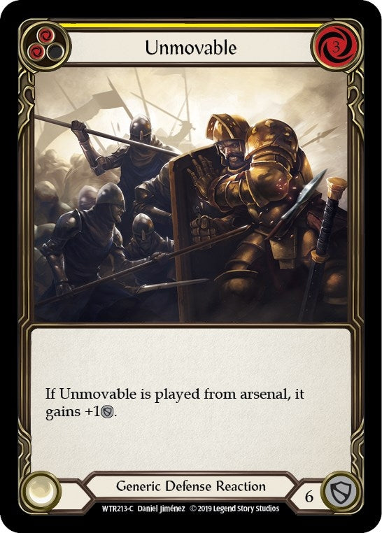 Unmovable (Yellow) (213) [WTR] - Flesh and Blood TCG Single