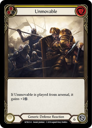 Unmovable (Yellow) (213) [WTR] - Flesh and Blood TCG Single