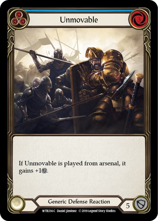 Unmovable (Blue) (214) [WTR] - Flesh and Blood TCG Single
