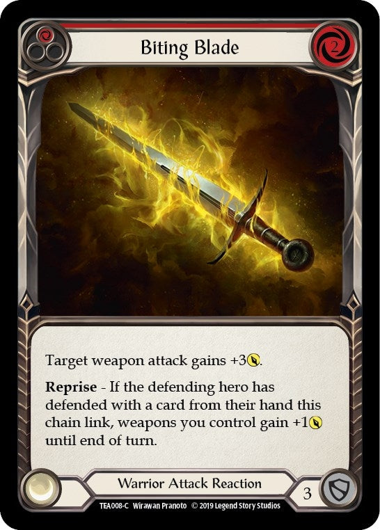 Biting Blade (Red) (8) [TEA] - Flesh and Blood TCG Single