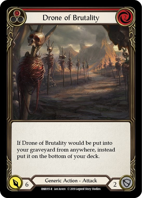 Drone of Brutality (Red) (15) [RNR] - Flesh and Blood TCG Single