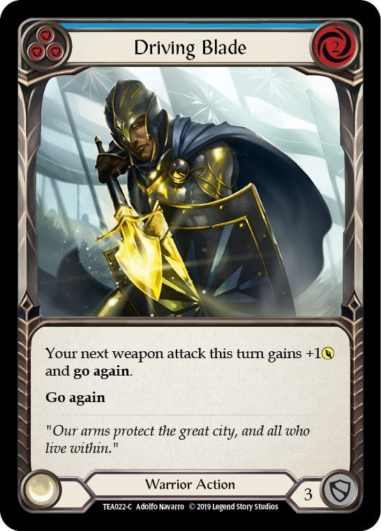 Driving Blade (Blue) (22) [TEA] - Flesh and Blood TCG Single