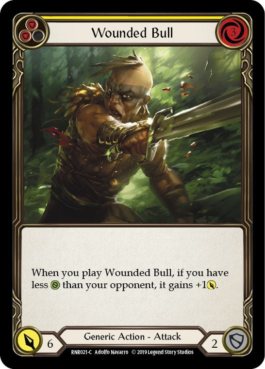 Image for Wounded Bull (Yellow) (RNR021) - Flesh and Blood TCG