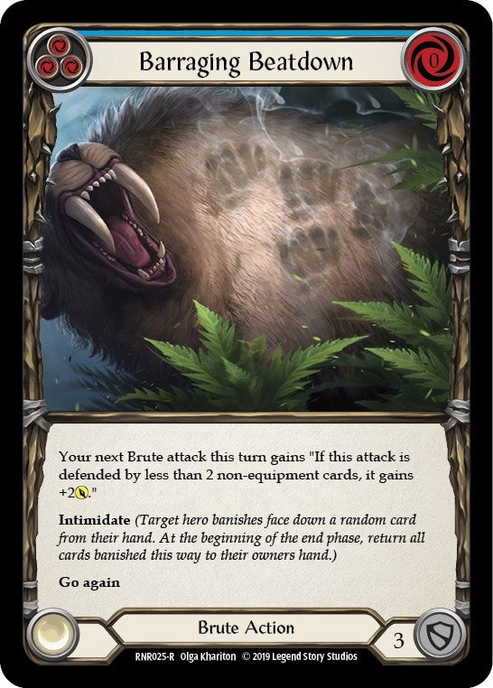 Barraging Beatdown (Blue) (25) [RNR] - Flesh and Blood TCG Single