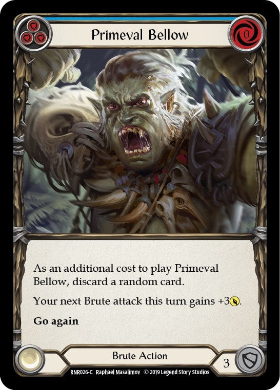 Primeval Bellow (Blue) (26) [RNR] - Flesh and Blood TCG Single