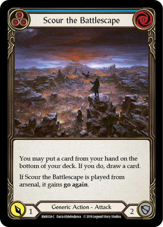 Scour the Battlescape (Blue) (28) [RNR] - Flesh and Blood TCG Single