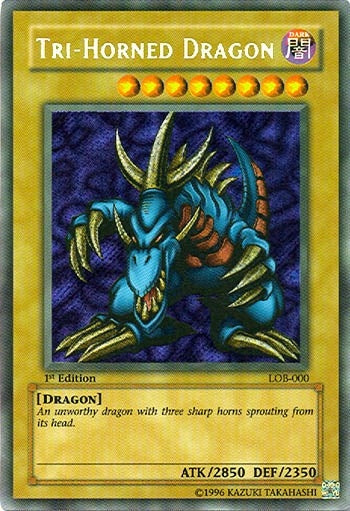 Tri-Horned Dragon (LOB-000) (0) (LOB) - YuGiOh Single