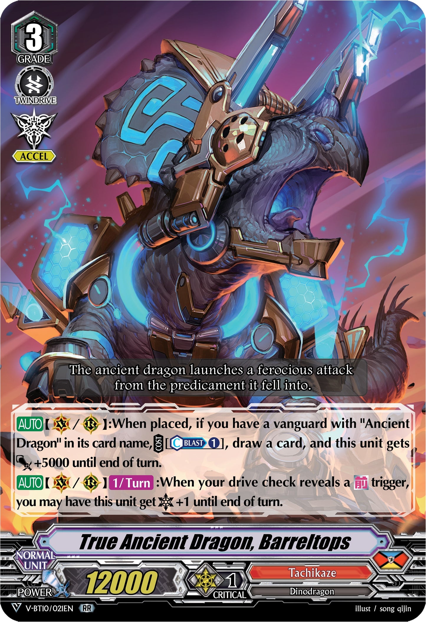 True Ancient Dragon Barreltops (10021) [V-BT10] - Cardfight Vanguard Single