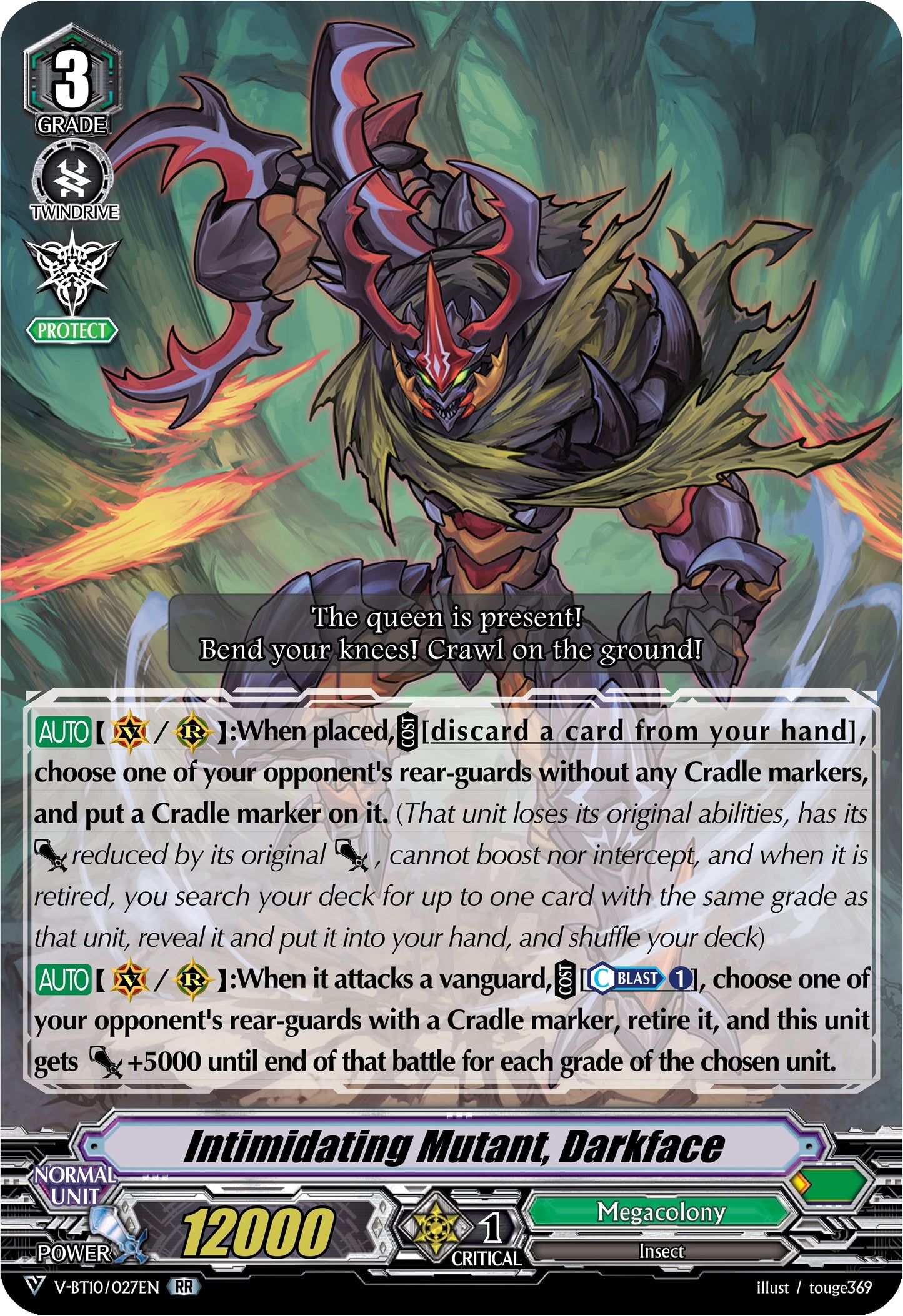 Intimidating Mutant Darkface (10027) [V-BT10] - Cardfight Vanguard Single
