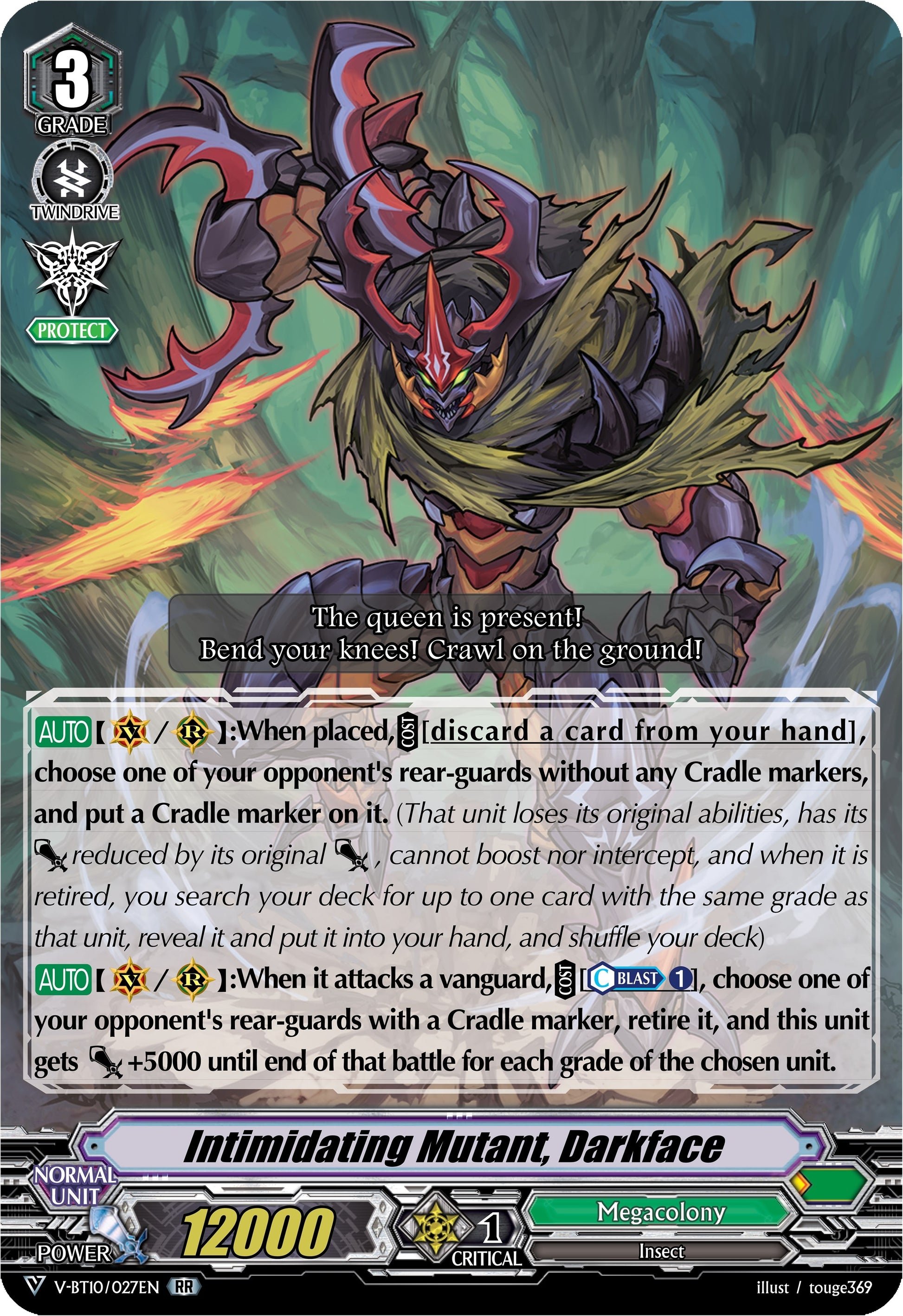 Intimidating Mutant Darkface (10027) [V-BT10] - Cardfight Vanguard Single