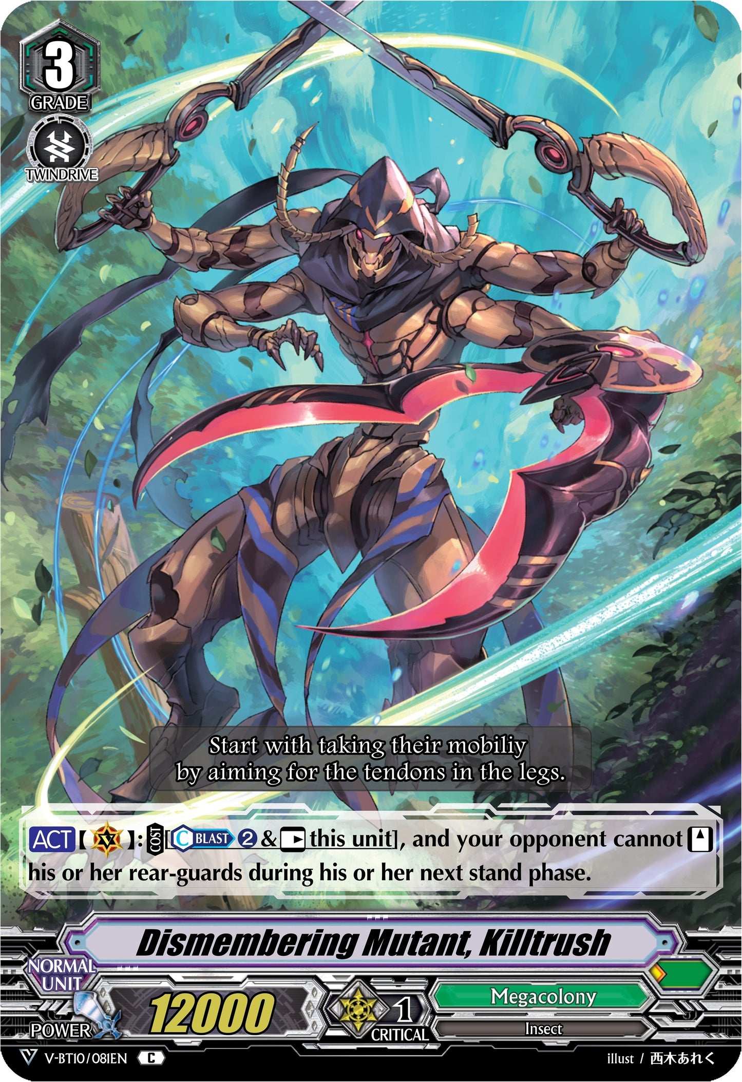 Dismembering Mutant Killtrush (10081) [V-BT10] - Cardfight Vanguard Single