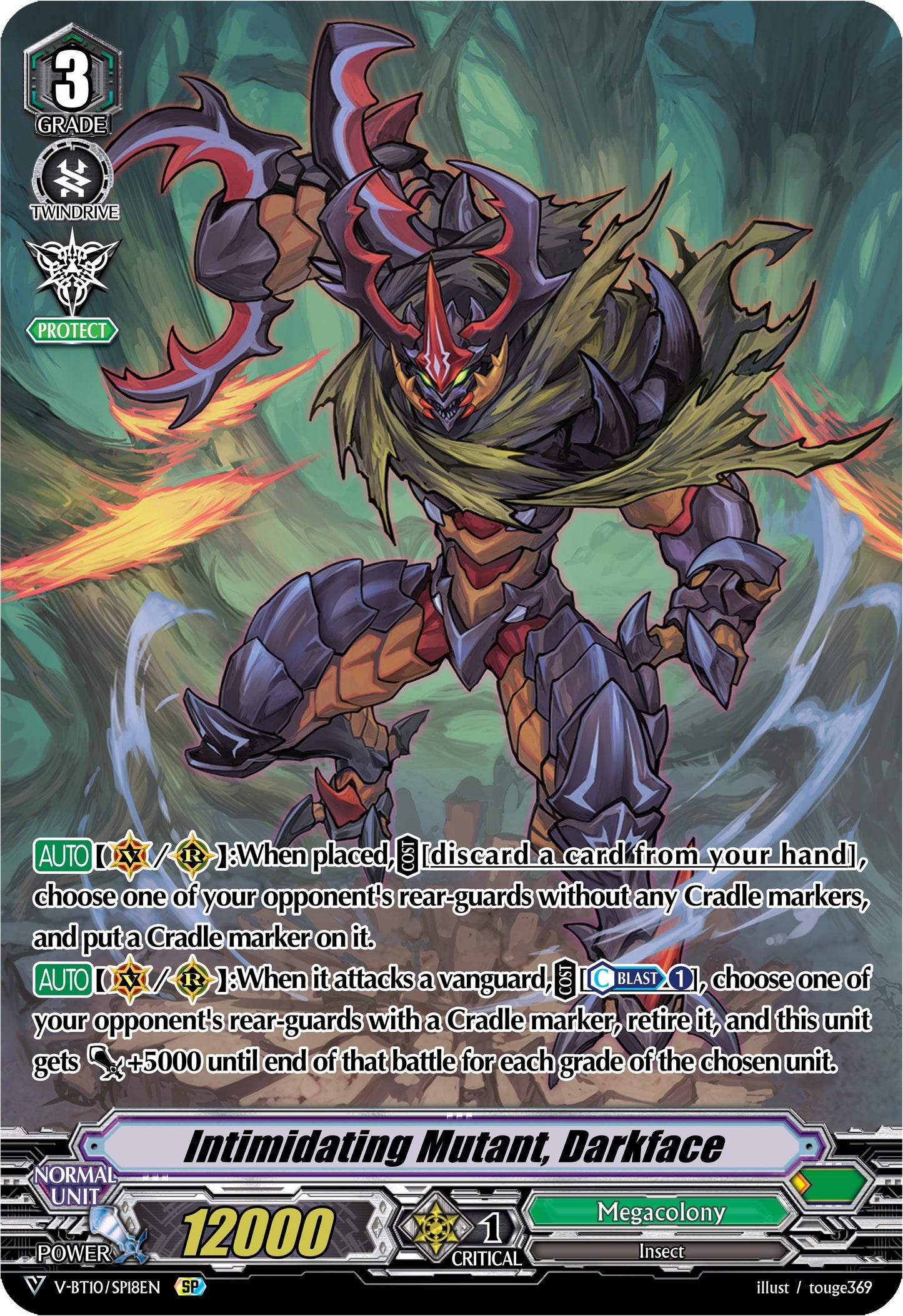 Intimidating Mutant Darkface (SP) (1018) [V-BT10] - Cardfight Vanguard Single
