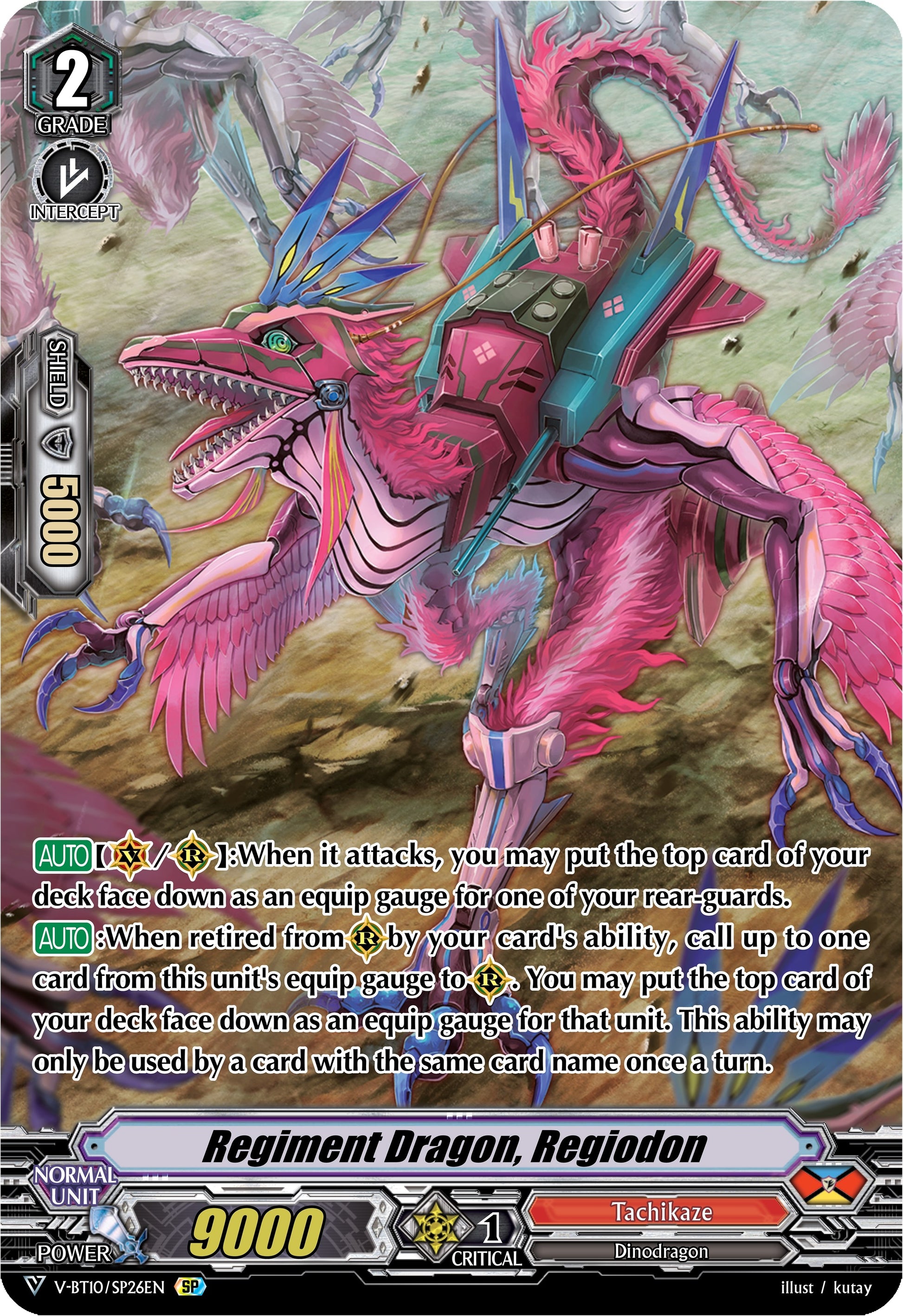 Regiment Dragon Regiodon (SP) (1026) [V-BT10] - Cardfight Vanguard Single