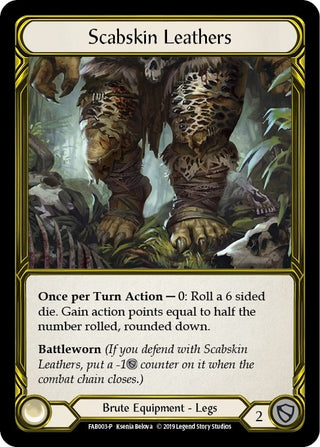 Scabskin Leathers (Golden) (3) [PR] - Flesh and Blood TCG Single