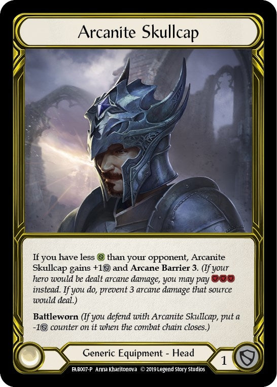 Arcanite Skullcap (Golden) (7) [PR] - Flesh and Blood TCG Single