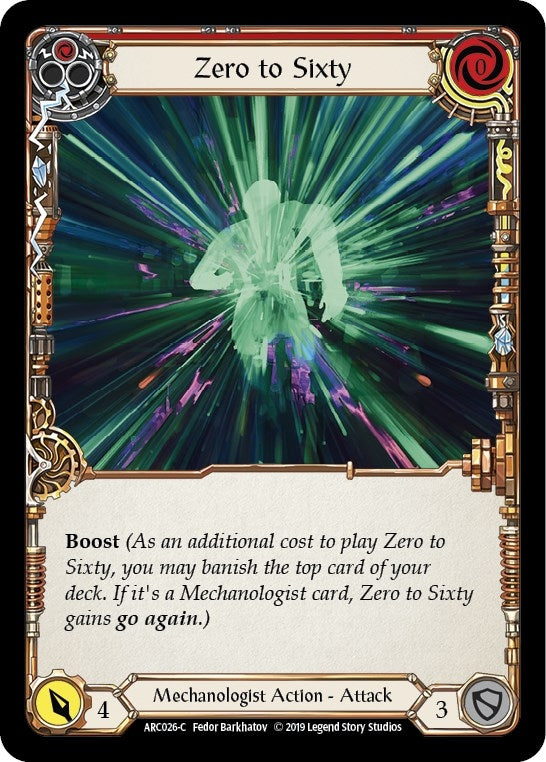 Image for Zero to Sixty (Red) (ARC026) - Flesh and Blood TCG
