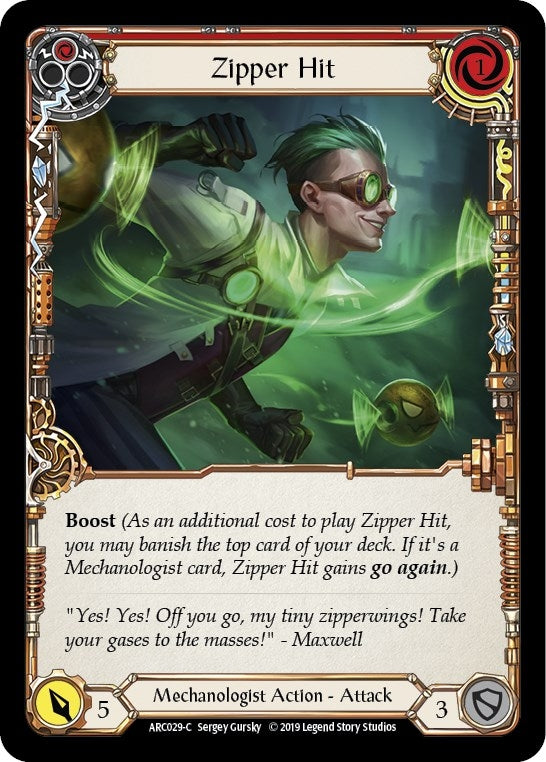 Image for Zipper Hit (Red) (ARC029) - Flesh and Blood TCG
