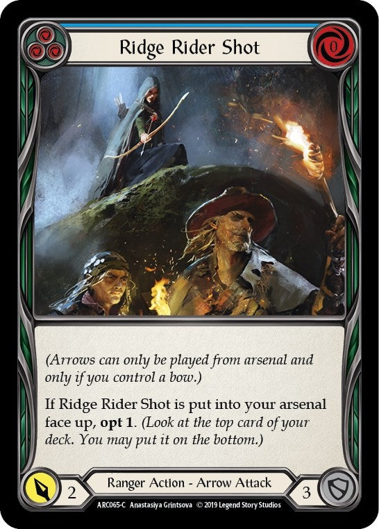 Ridge Rider Shot (Blue) (65) [ARC] - Flesh and Blood TCG Single