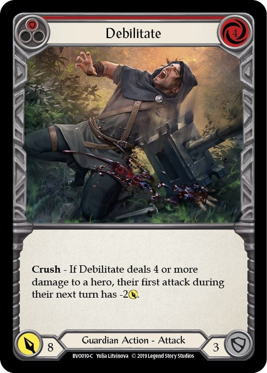 Debilitate (Red) (10) [BVO] - Flesh and Blood TCG Single