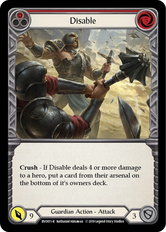 Disable (Red) (11) [BVO] - Flesh and Blood TCG Single