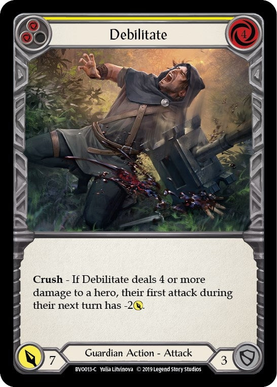Debilitate (Yellow) (13) [BVO] - Flesh and Blood TCG Single