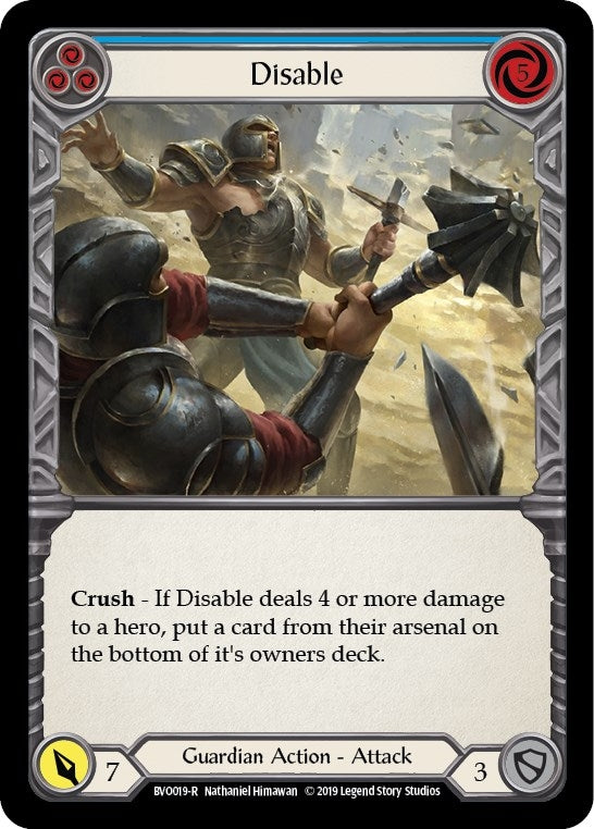Disable (Blue) (19) [BVO] - Flesh and Blood TCG Single