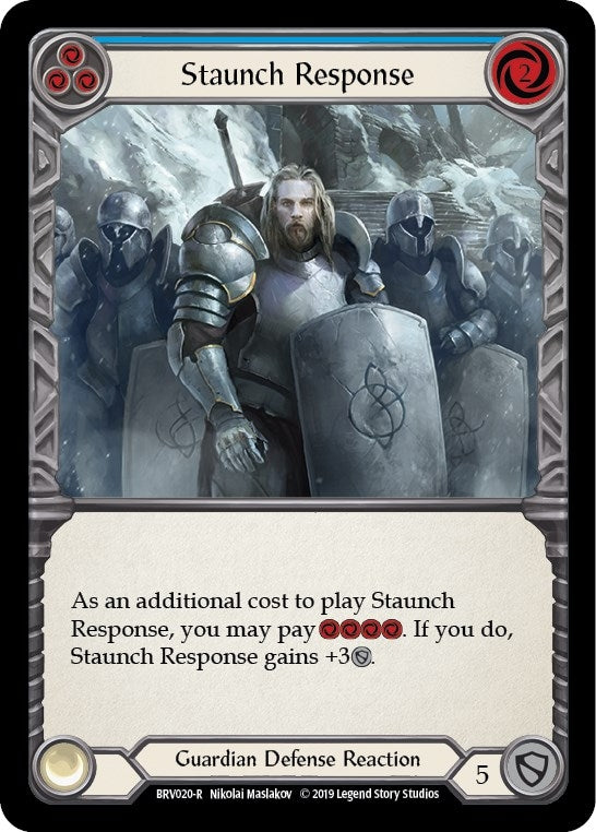 Staunch Response (Blue) (20) [BVO] - Flesh and Blood TCG Single