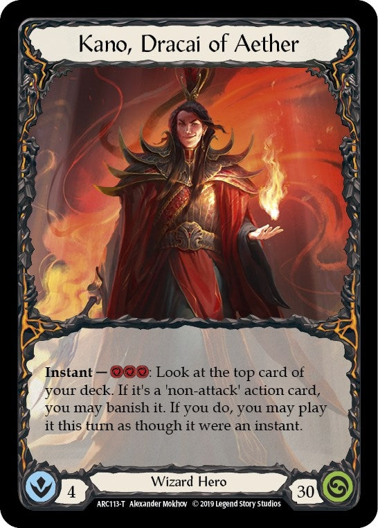 Kano Dracai of Aether // Runechant (0) [ARC] - Flesh and Blood TCG Single