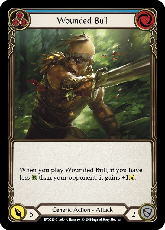 Image for Wounded Bull (Blue) (BVO026) - Flesh and Blood TCG