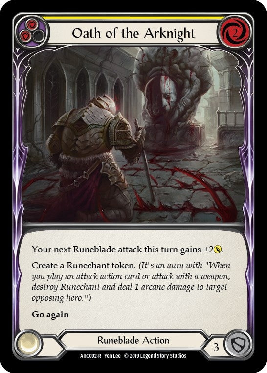 Oath of the Arknight (Yellow) (92) [ARC] - Flesh and Blood TCG Single