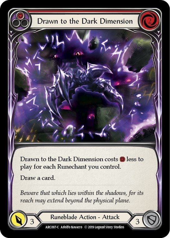 Drawn to the Dark Dimension (Red) (97) [ARC] - Flesh and Blood TCG Single
