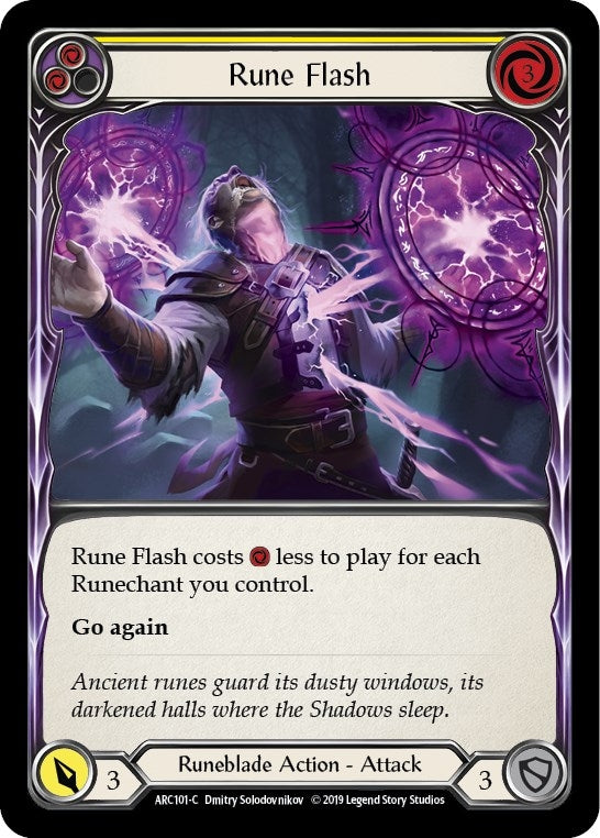 Rune Flash (Yellow) (101) [ARC] - Flesh and Blood TCG Single