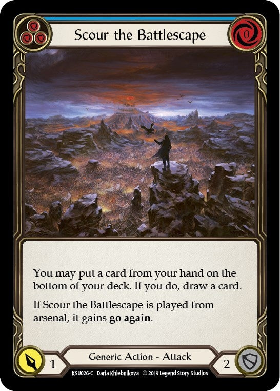 Scour the Battlescape (Blue) (26) [KSU] - Flesh and Blood TCG Single