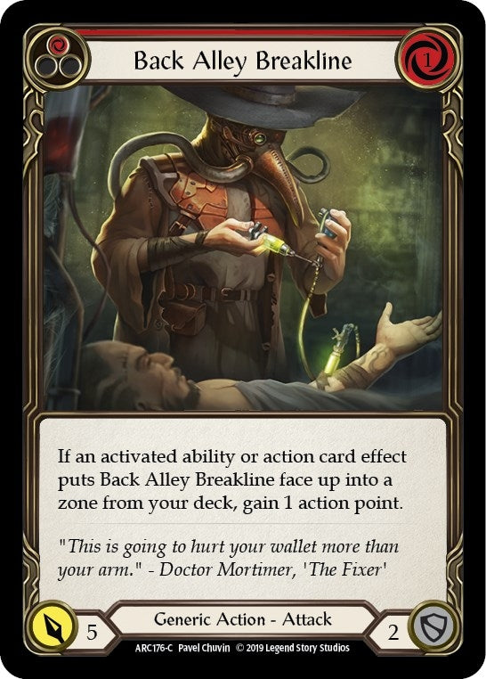 Back Alley Breakline (Red) (176) [ARC] - Flesh and Blood TCG Single