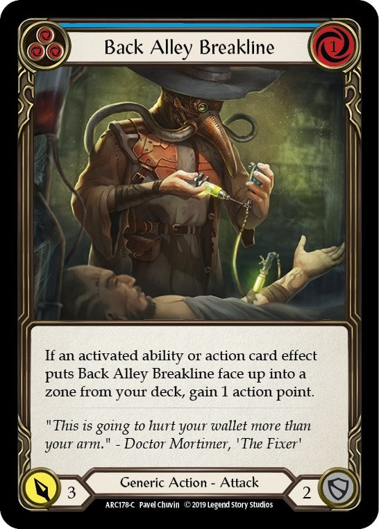Back Alley Breakline (Blue) (178) [ARC] - Flesh and Blood TCG Single