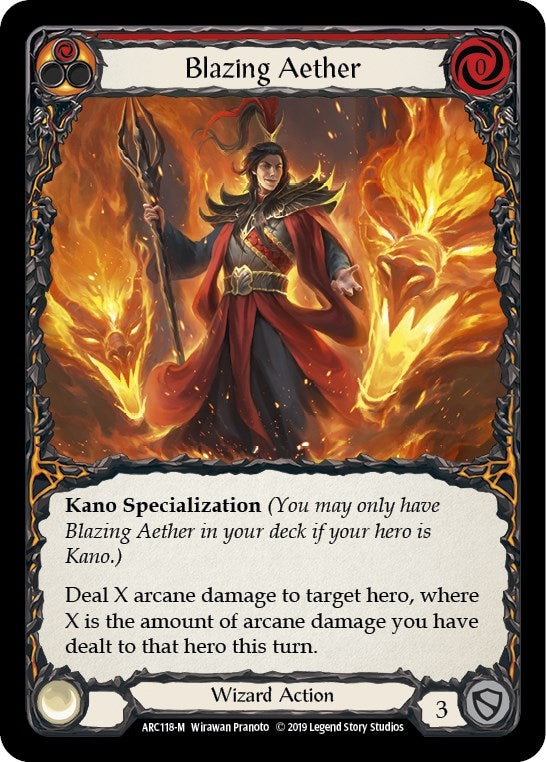 Blazing Aether (118) [ARC] - Flesh and Blood TCG Single