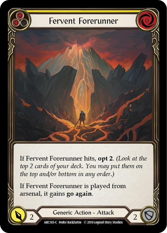 Fervent Forerunner (Yellow) (183) [ARC] - Flesh and Blood TCG Single