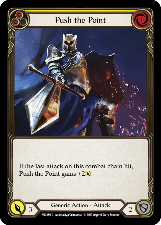 Push the Point (Yellow) (189) [ARC] - Flesh and Blood TCG Single